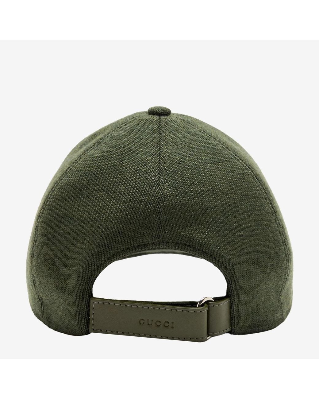 Gucci Green Wool Baseball Cap With Logo Hat for men