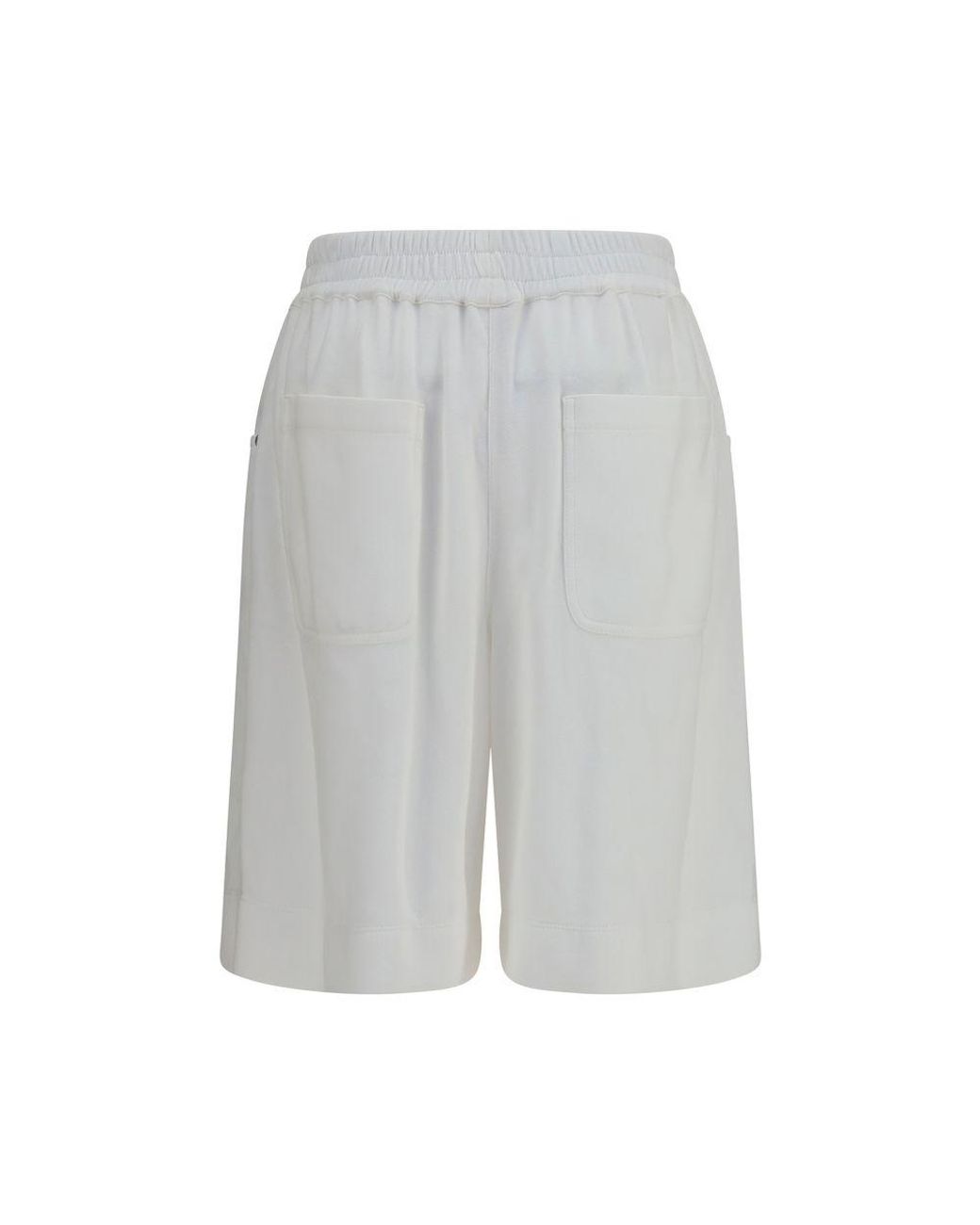 Brunello Cucinelli Gray White Cotton Bermuda Shorts