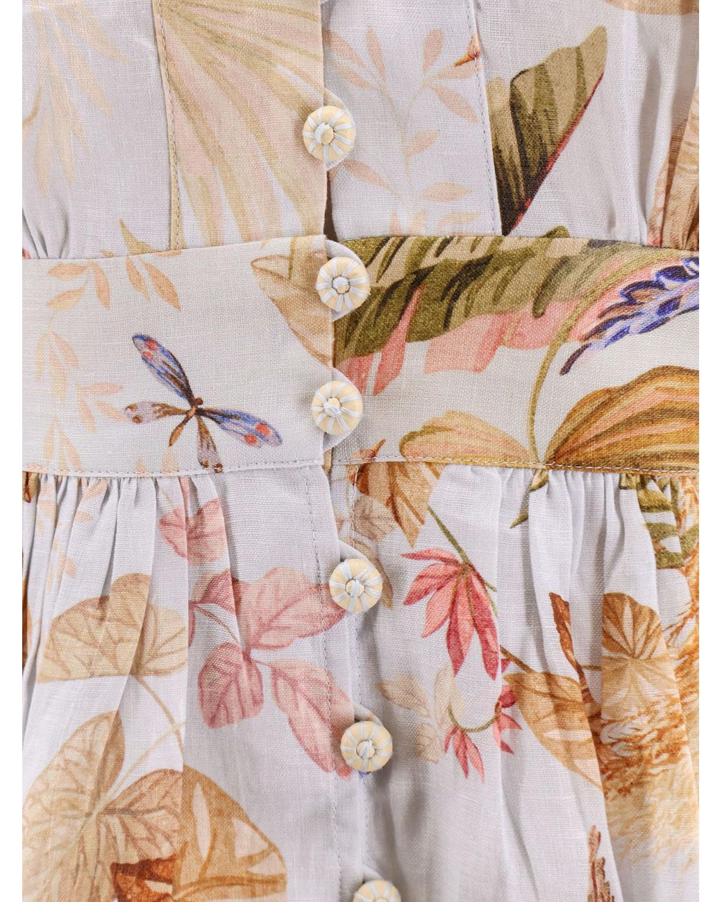 Zimmermann Ascension Plunge Linen Short Dress in White | Lyst