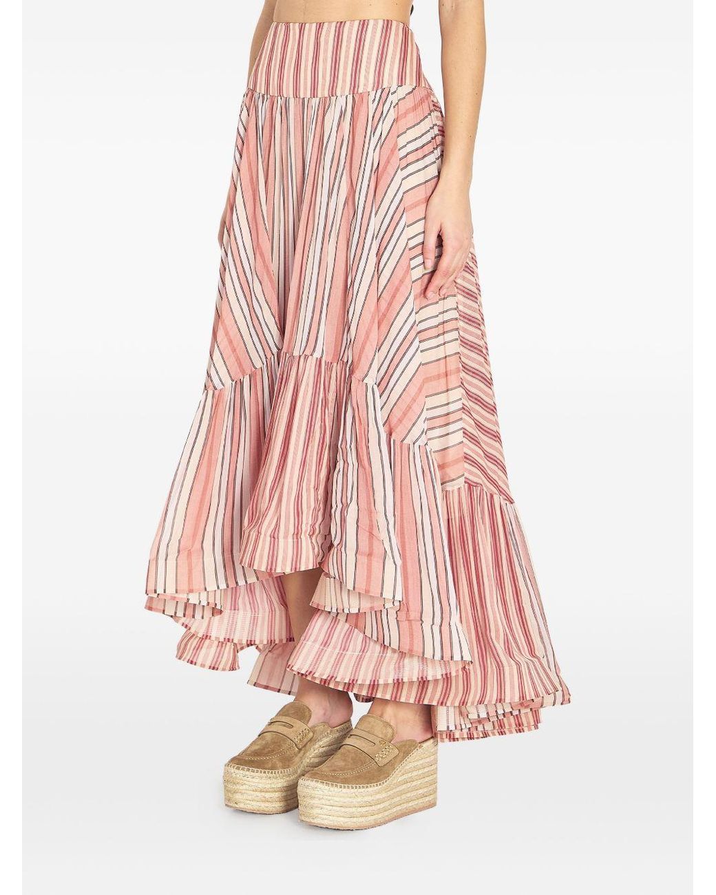 Zimmermann Pink Rebellion Midi Skirt