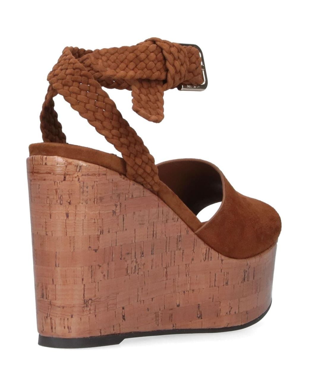 Jimmy Choo Brown Jori 100 Suede Wedge Sandals