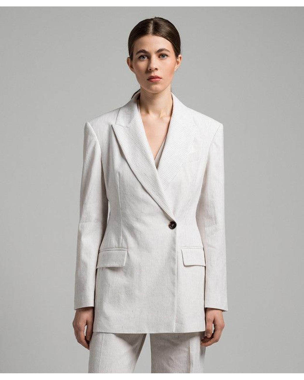 Brunello Cucinelli White Off Tailored Blazer
