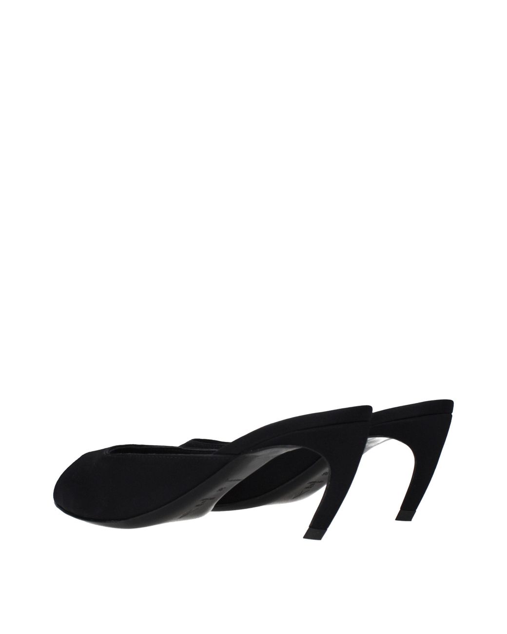 The Attico Black Fabric Flat Sandals