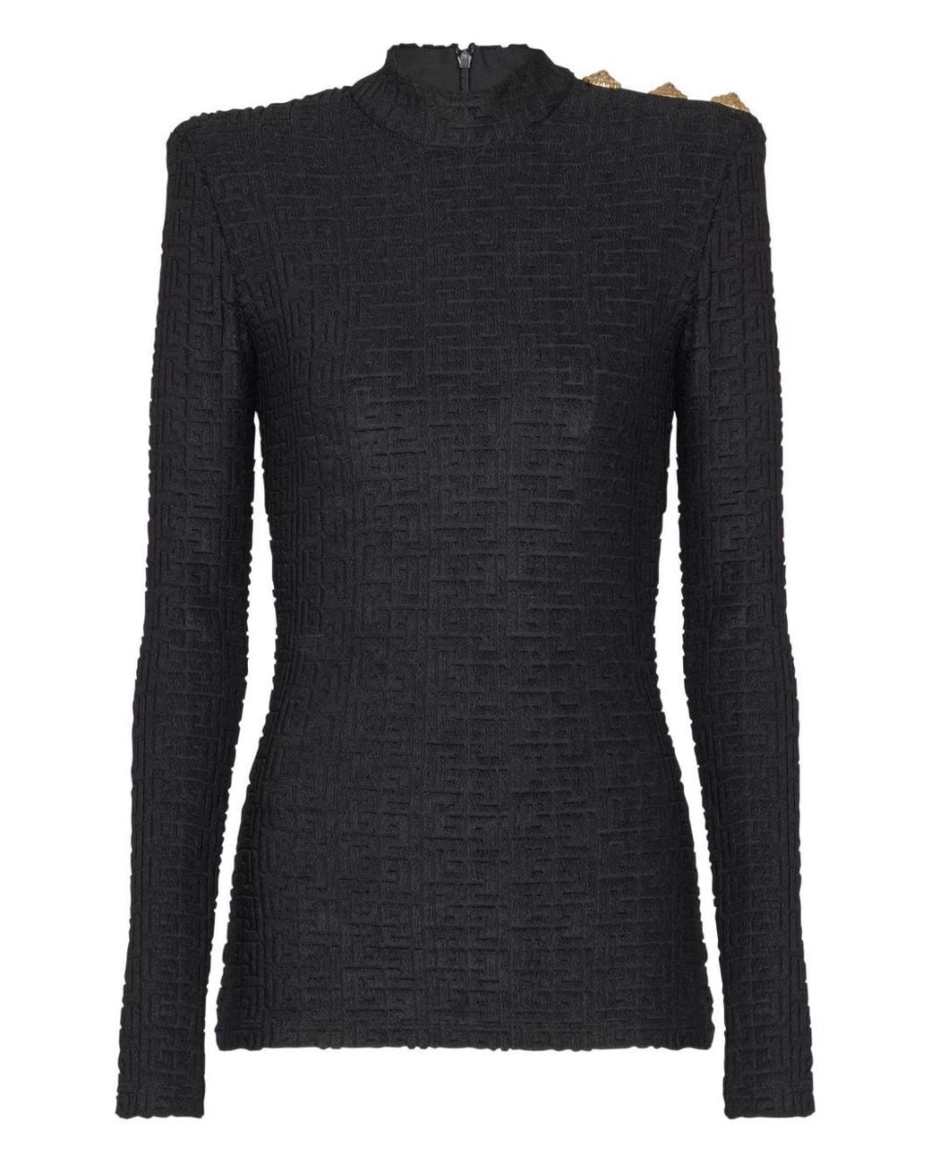 Balmain Black Sweaters Viscose