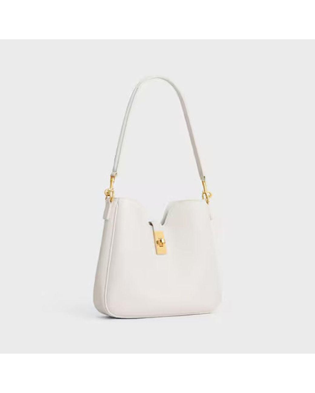 Céline White Celine Cel Shoulder Bag