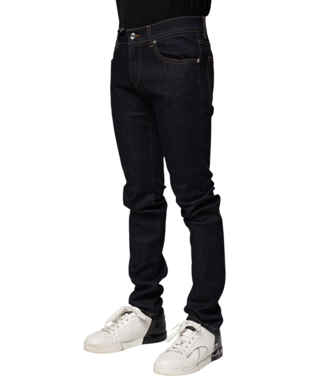 Dolce & Gabbana Black Slim Fit Denim Jeans for men