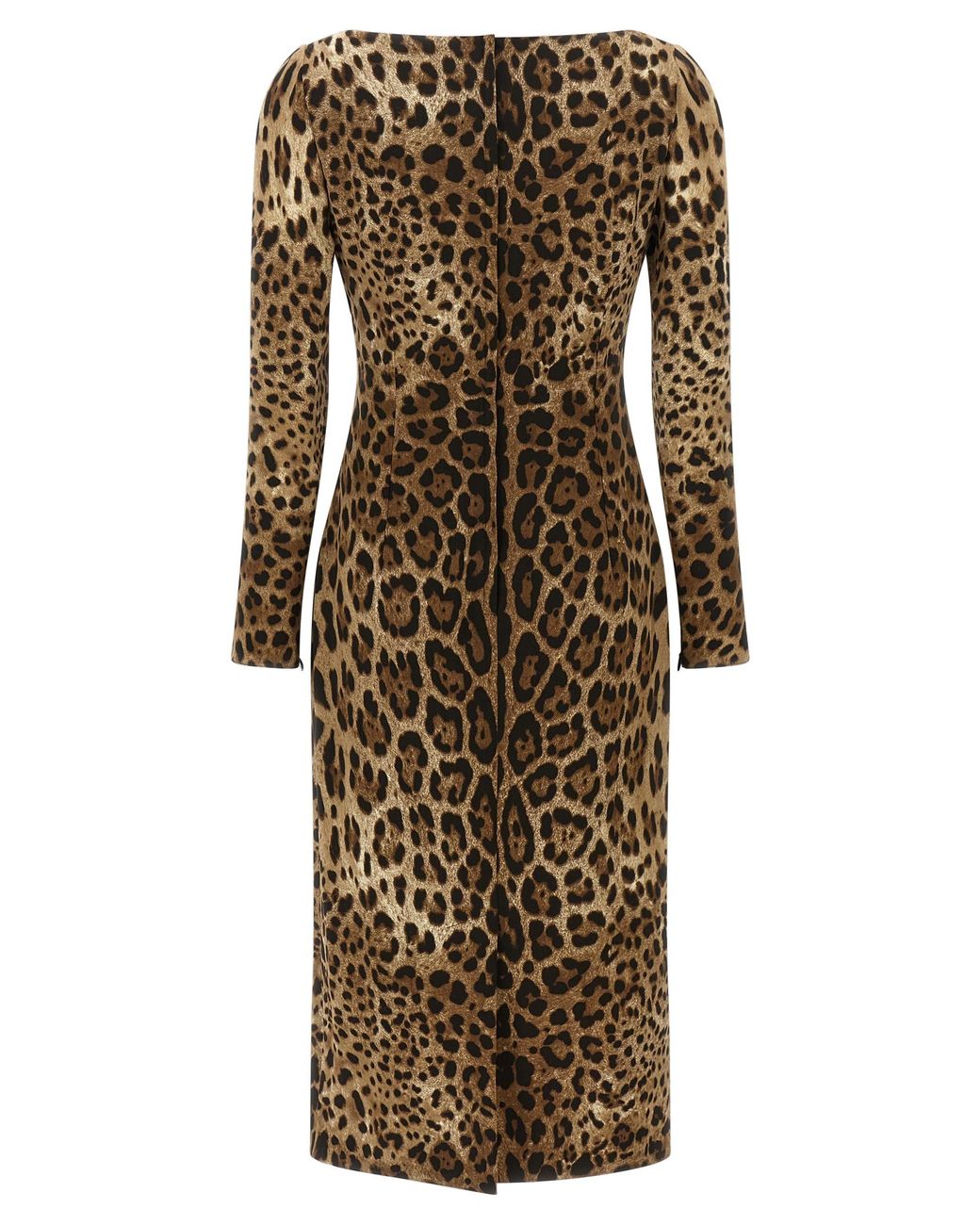 Dolce & Gabbana Natural Dolce & Gabbana Leopard-Print Viscose Dress