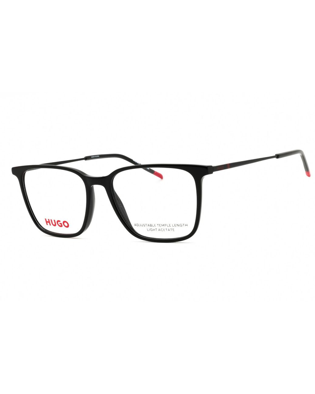 HUGO Black Hugo Hg1288 Rectangular Plastic Eyeglasses