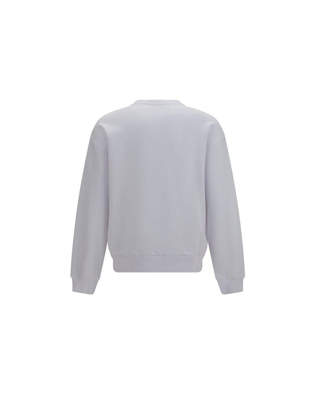 Dolce & Gabbana Gray White Cotton Sweatshirt for men