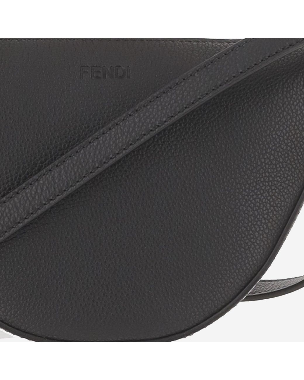 Fendi Black Clutch Bag Melon Mini Leather for men
