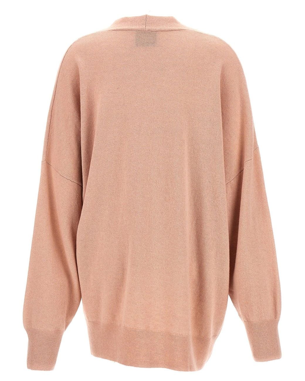 Nude Pink Oversize Wool Cardigan