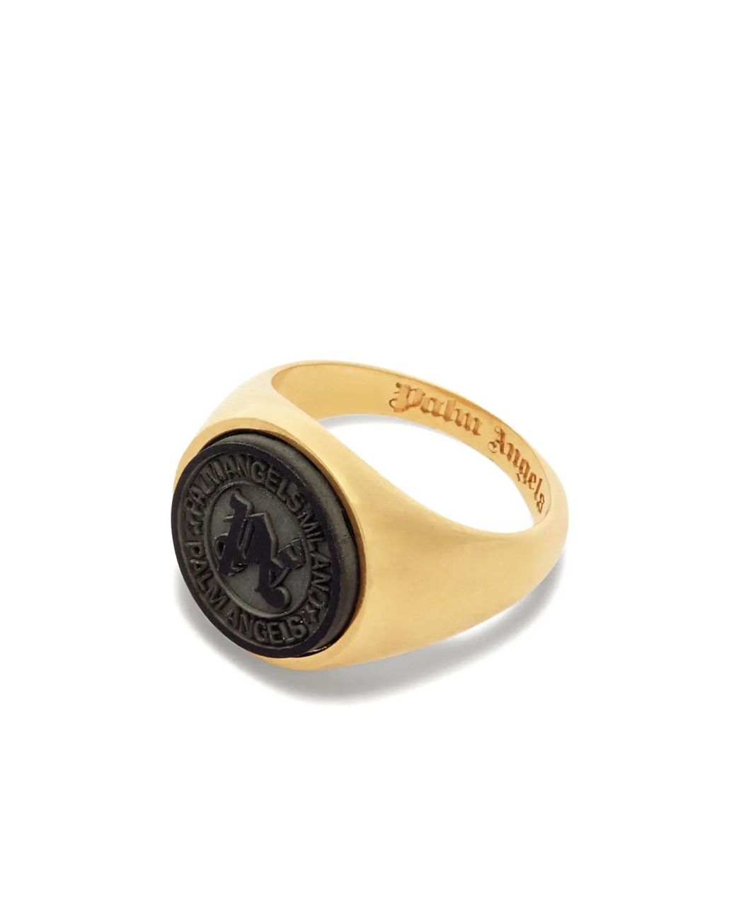 Palm Angels White Pa Stone Emblem Logo Ring Accessories Jewelry for men