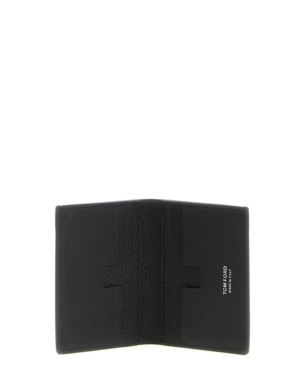 Tom Ford Black Grain Leather Card Case
