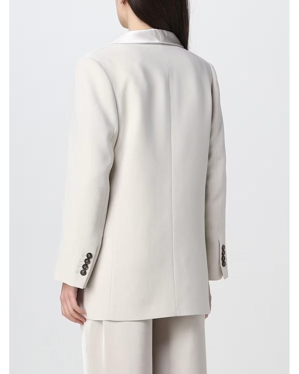 Brunello Cucinelli Natural Off Double Breasted Blazer