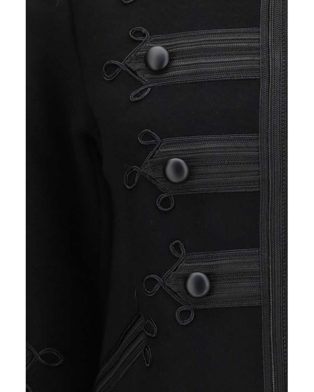 P.A.R.O.S.H. Black Napoleone Jacket Wool Ovis Aries Blazers & Vests