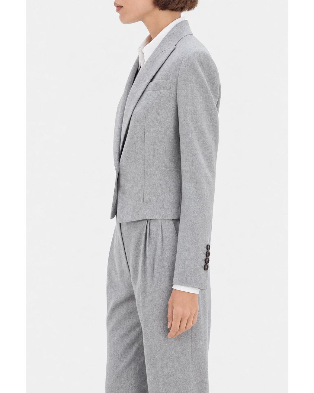 Brunello Cucinelli Gray Light Wool Jacket