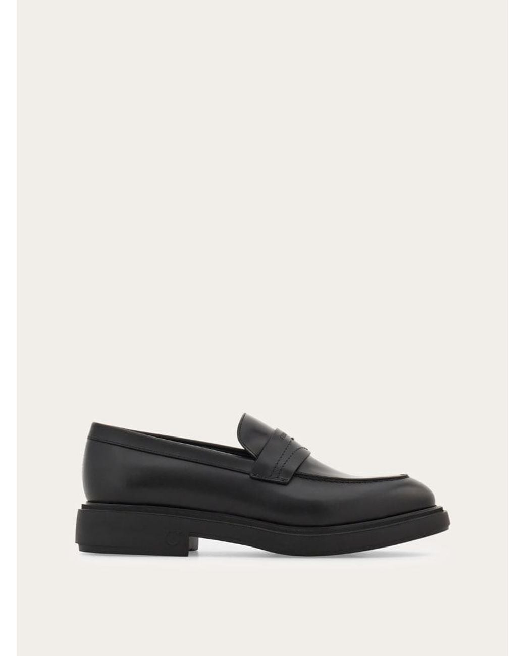 Ferragamo White Calf Leather Loafers for men