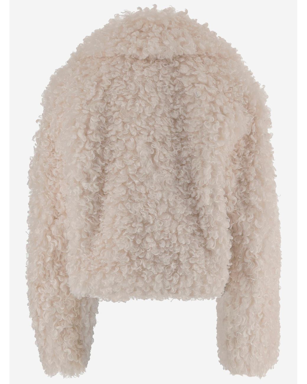 Stand Studio Natural Samara Furry Fake Fur Jacket
