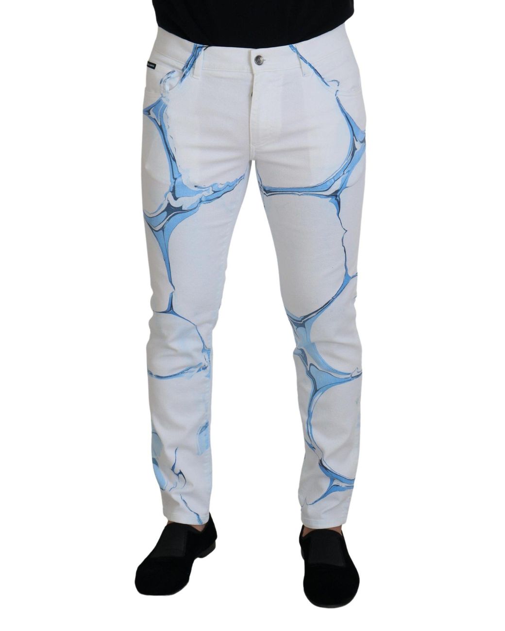 Dolce & Gabbana Gray Denim Cotton Jeans Stretch Skinny Fit Pant for men