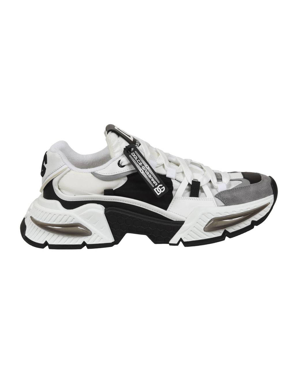 Dolce & Gabbana Synthetic Mixed Material Airmaster Sneakers in White ...