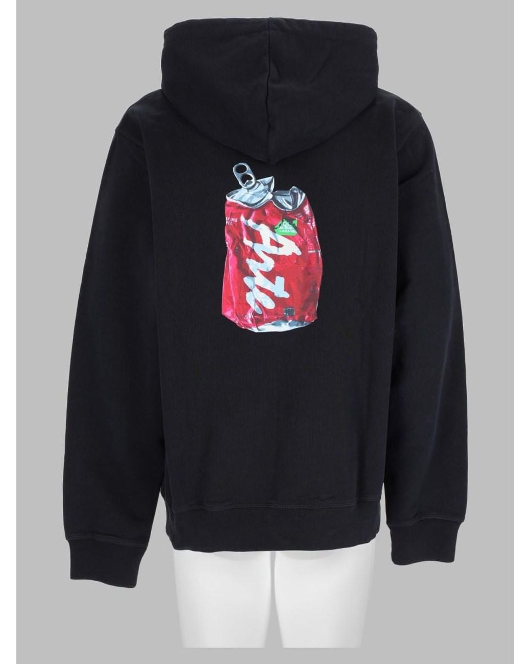 Arte' Black Disposable Hooded Sweatshirt Cotton Sweater for men