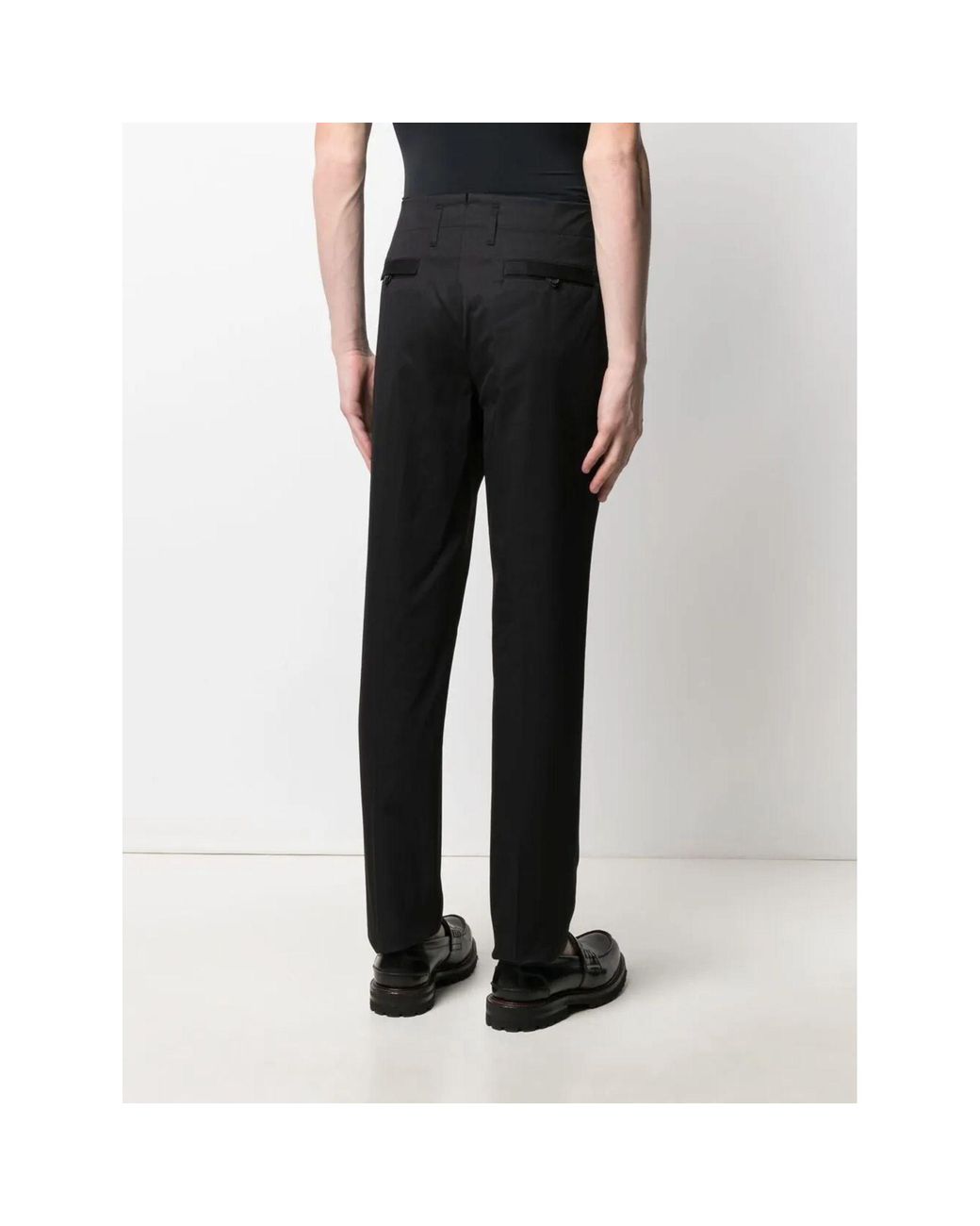 Ferragamo Black Slim-Fit Tailored Trousers for men