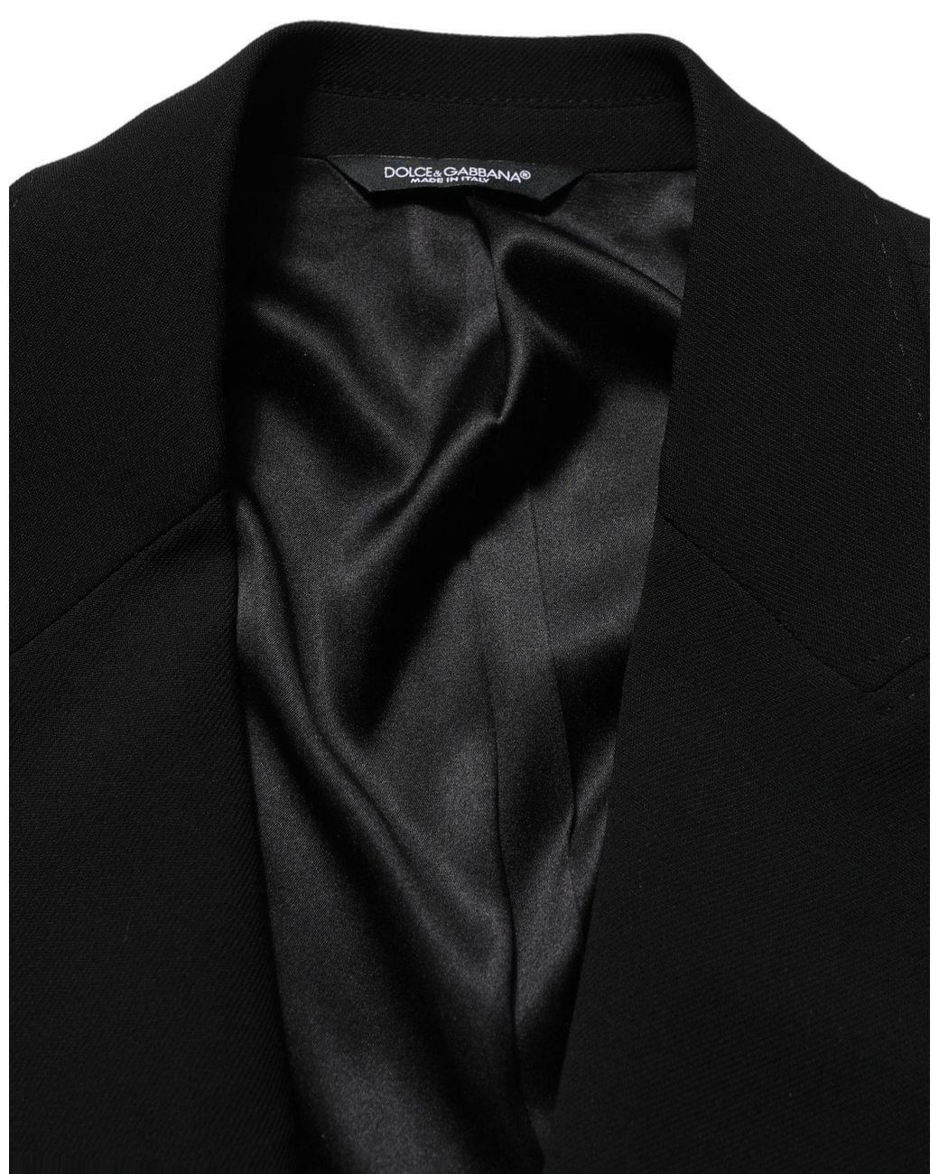 Dolce & Gabbana Black Wool Single Breasted Blazer Jacket Vigin Clothing for men