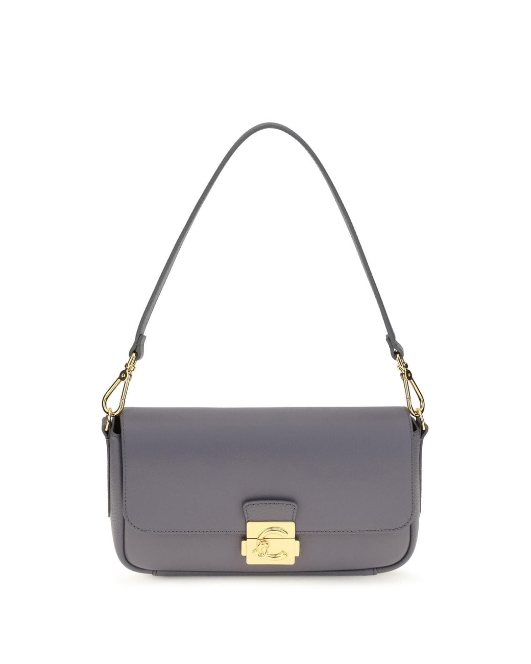 Coccinelle Gray Shoulder Bag C-Me Lock Calf Leather (Bos Taurus)