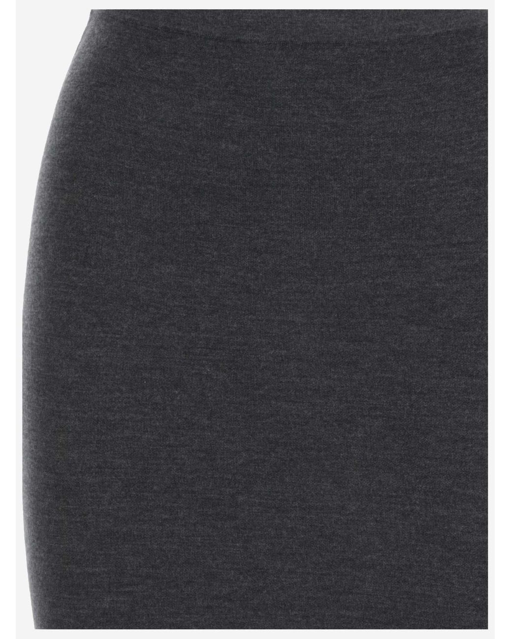 Saint Laurent Blue Pencil Skirt Cashmere, Wool & Silk