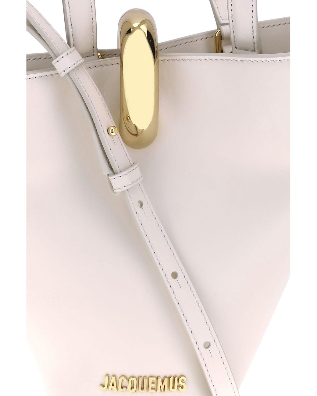 Jacquemus White La Bambola Small Bucket Bag