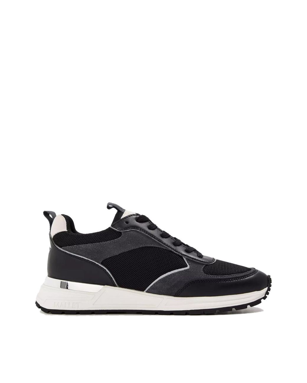 Mallet Black Bethnal Low-Top Sneakers Shoes for men