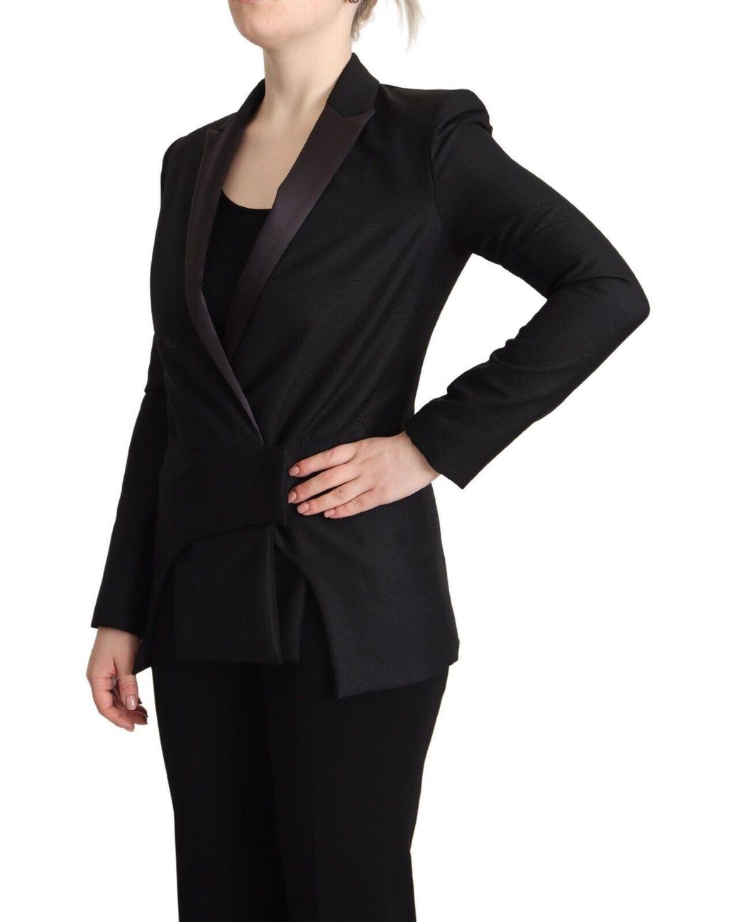 CoSTUME NATIONAL Black Elegant Double-Breasted Blazer