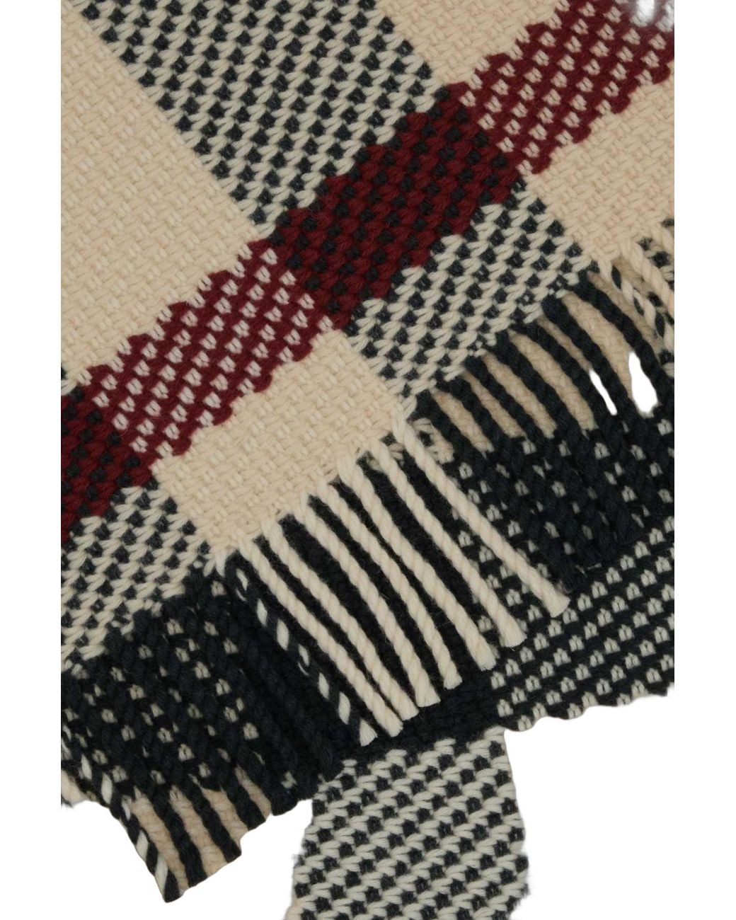 Burberry Black Burberry Check Wool Scarf