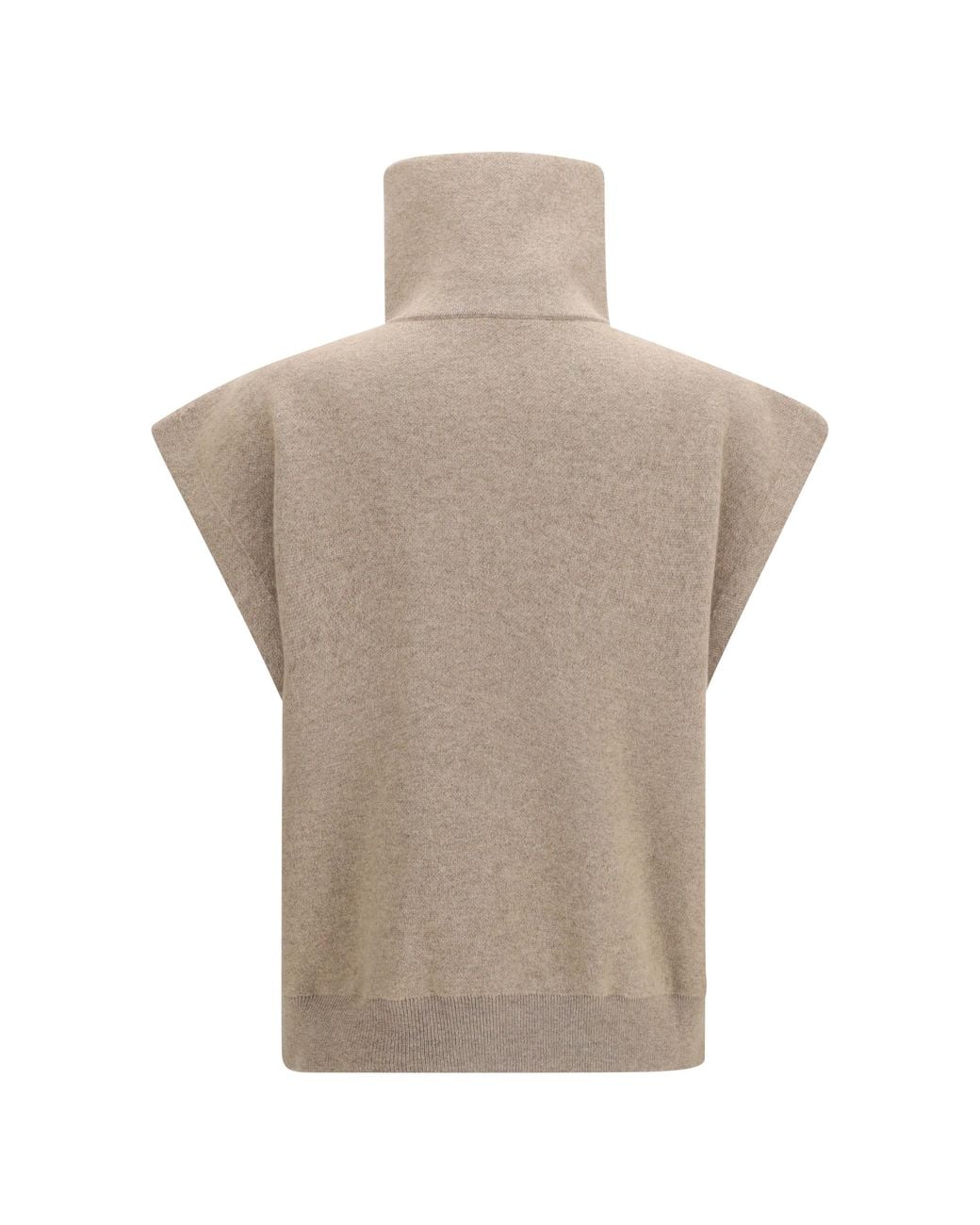 Brunello Cucinelli Brown High-Neck Zip Cardigan