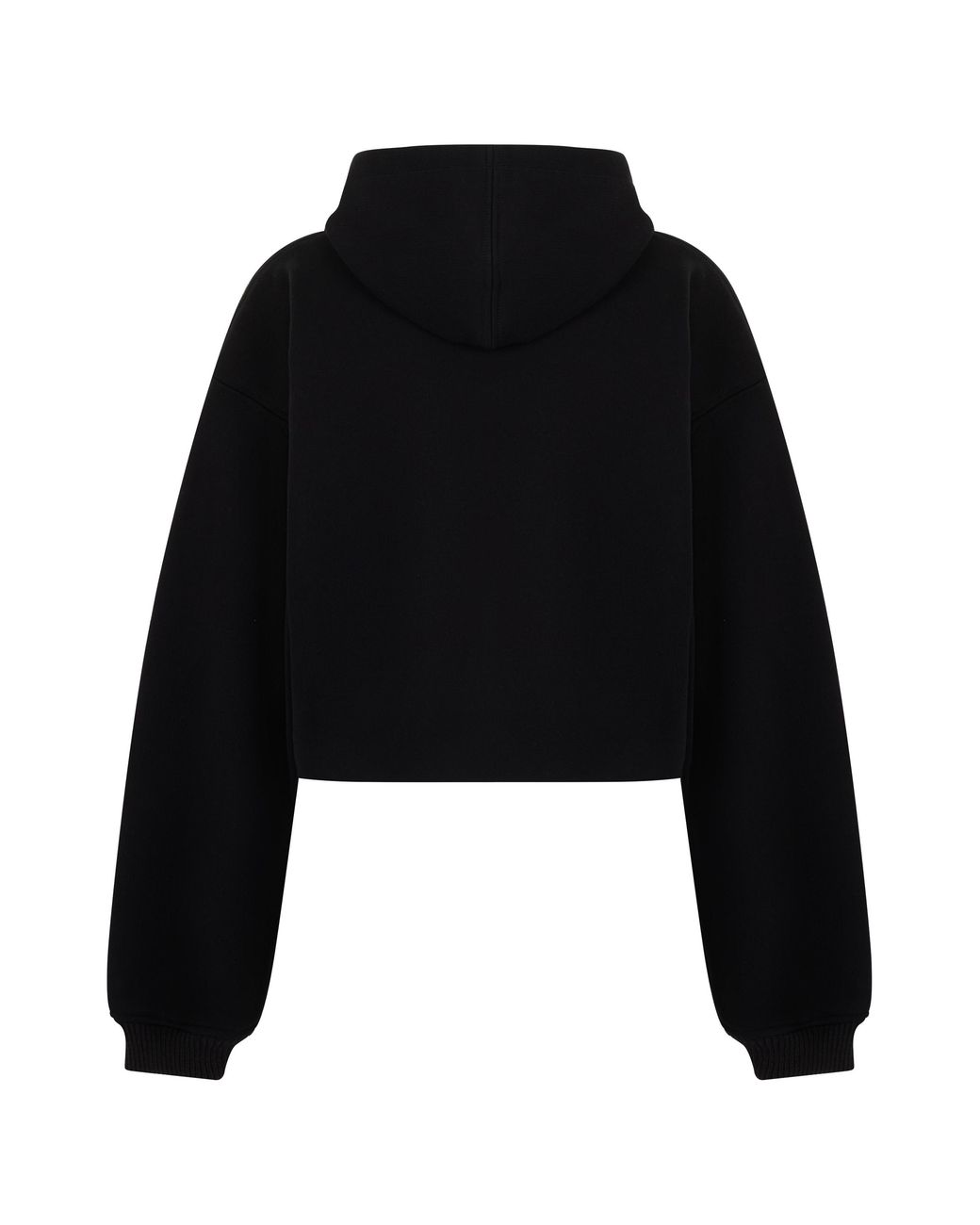 The Mannei Black Hoodie Cropped Cotton Hoodies