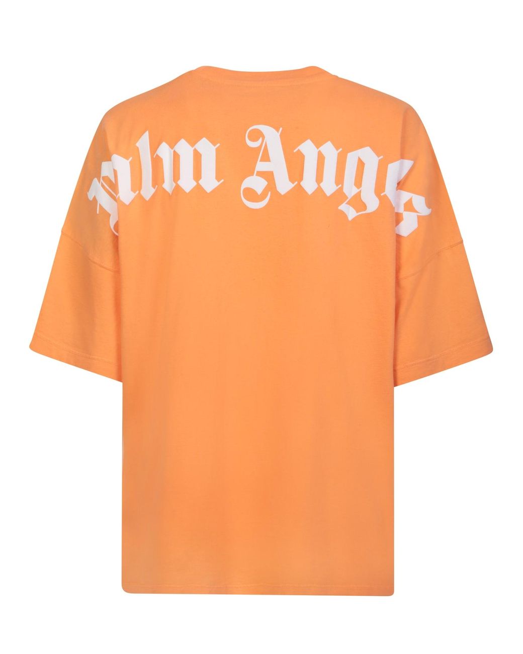 Palm Angels Logo Neck Orange Oversize T-shirt for Men
