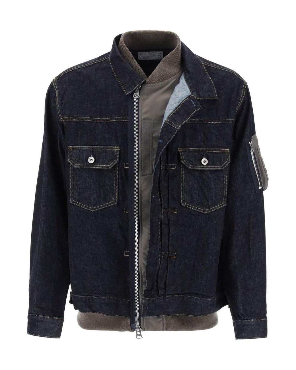 Sacai Denim Blouson in Blue for Men | Lyst UK