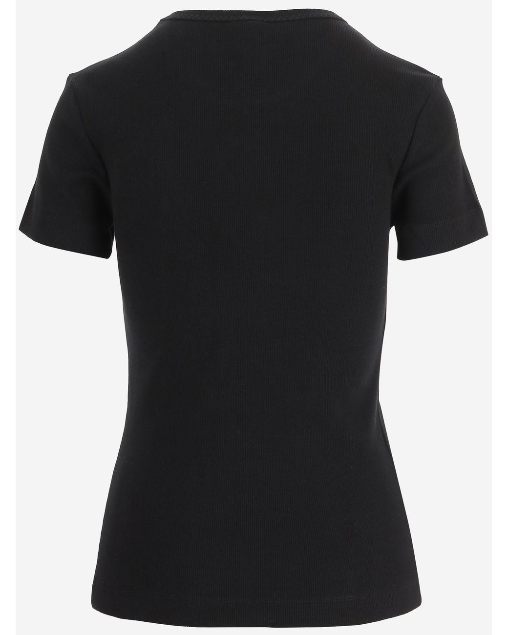 Pinko Black T-Shirt Love Birds Embroidery Cotton T-Shirts & Jerseys