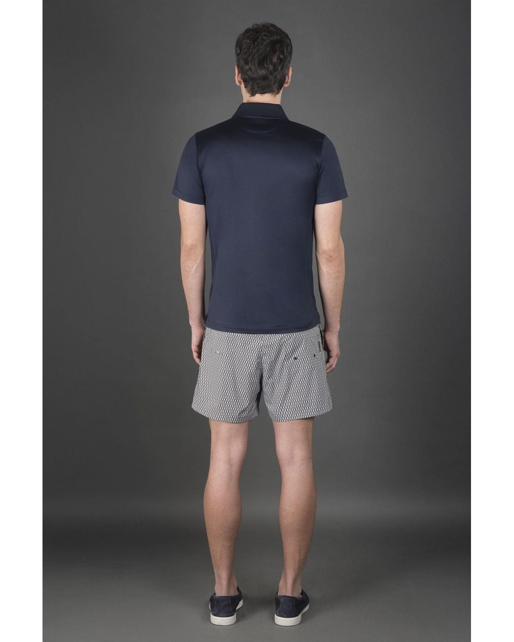 Moorer Gray Short Sleeve Sweater for men