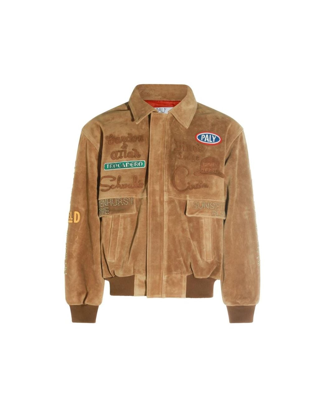 PALY Brown Suede Jacket Hollywood Tan Leather for men