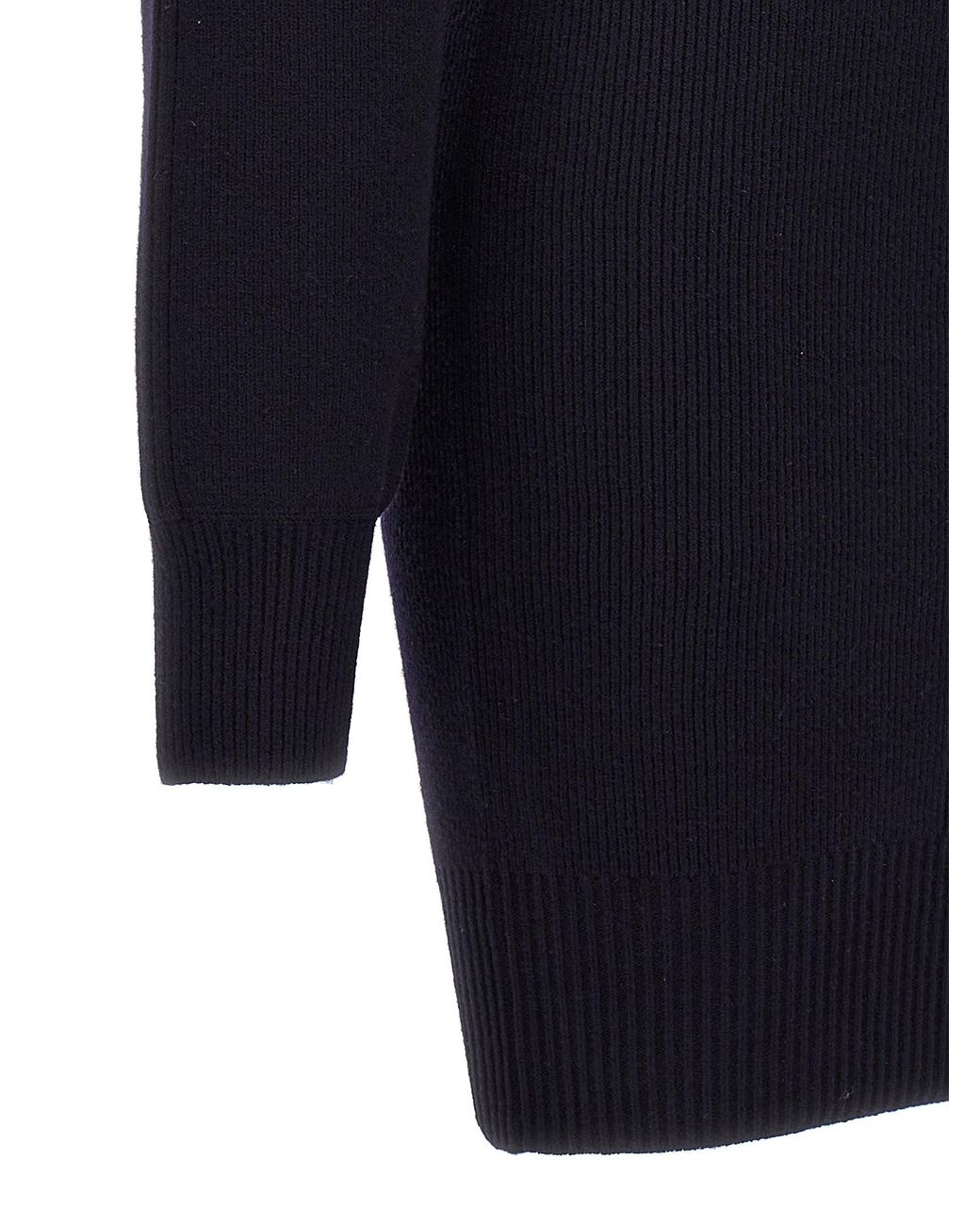 Navy Blue Ribbed Sweater Stella McCartney Stella Mccartney Ribbed Wool Sweater in Blue | Lyst