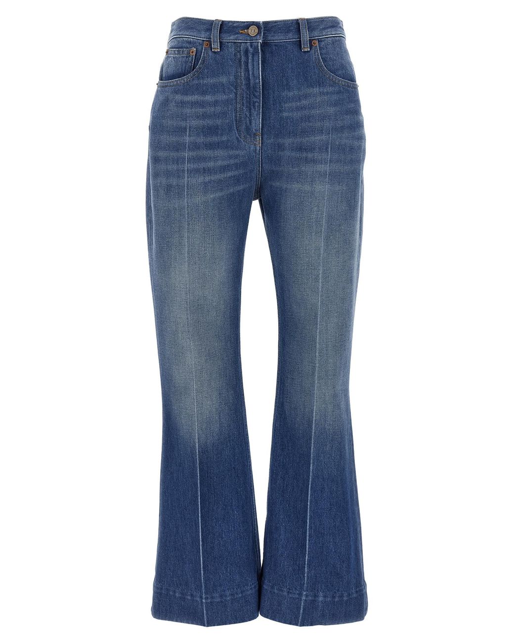 Valentino Garavani Blue Flared Jeans Cotton