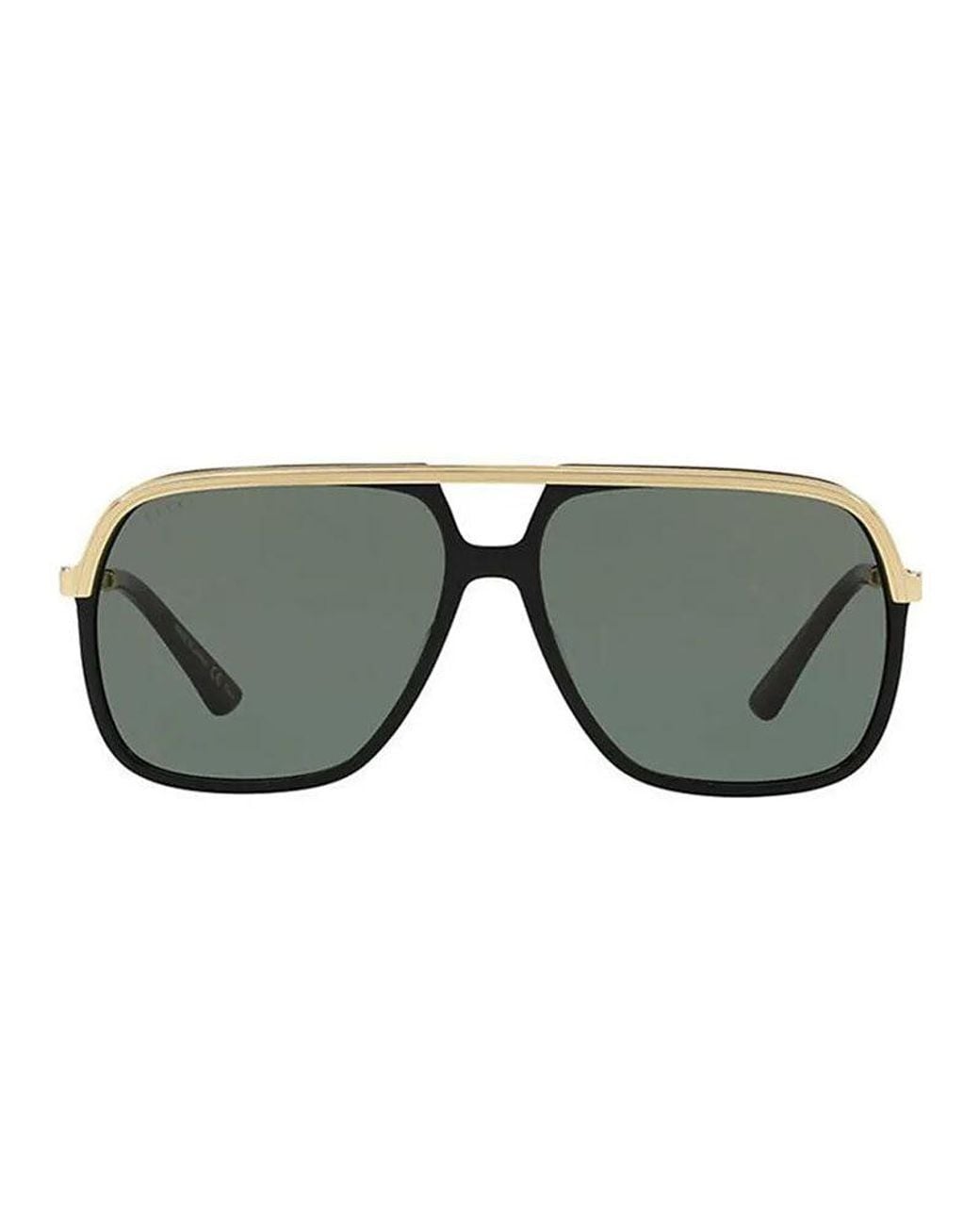 Gucci Gray Sunglasses Aviator Full Rim, Frame And Lens Gg0200S001