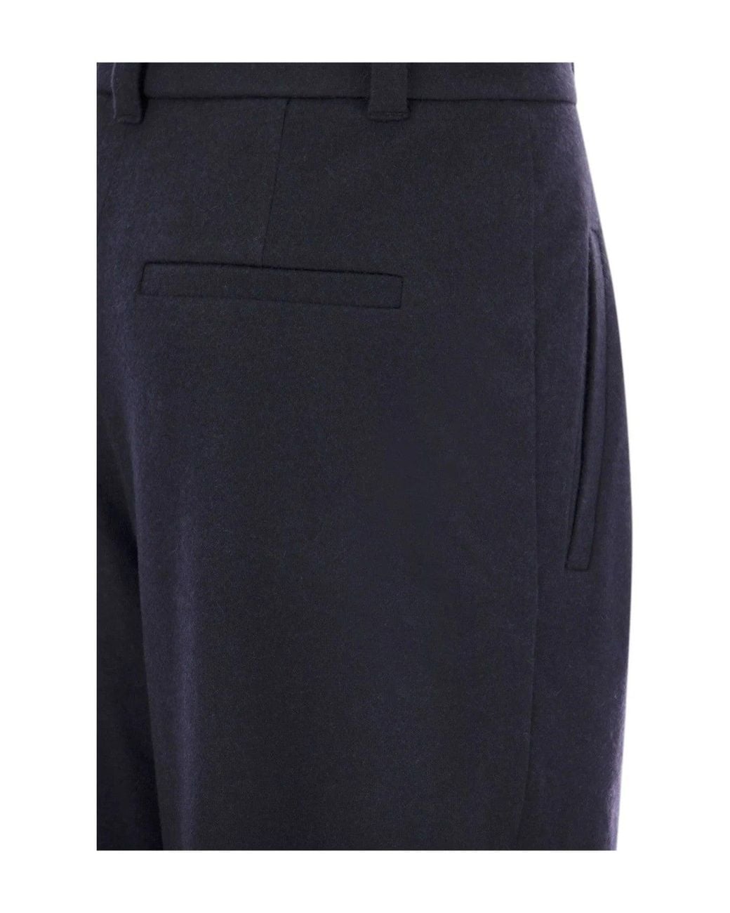 Brunello Cucinelli Blue Cashmere Casual Pants