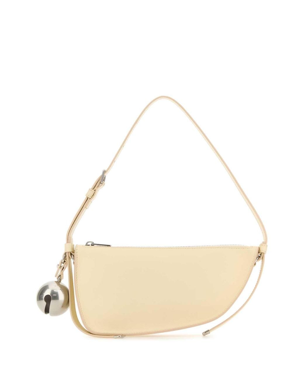 Burberry Natural Cream Leather Shield Mini Shoulder Bag