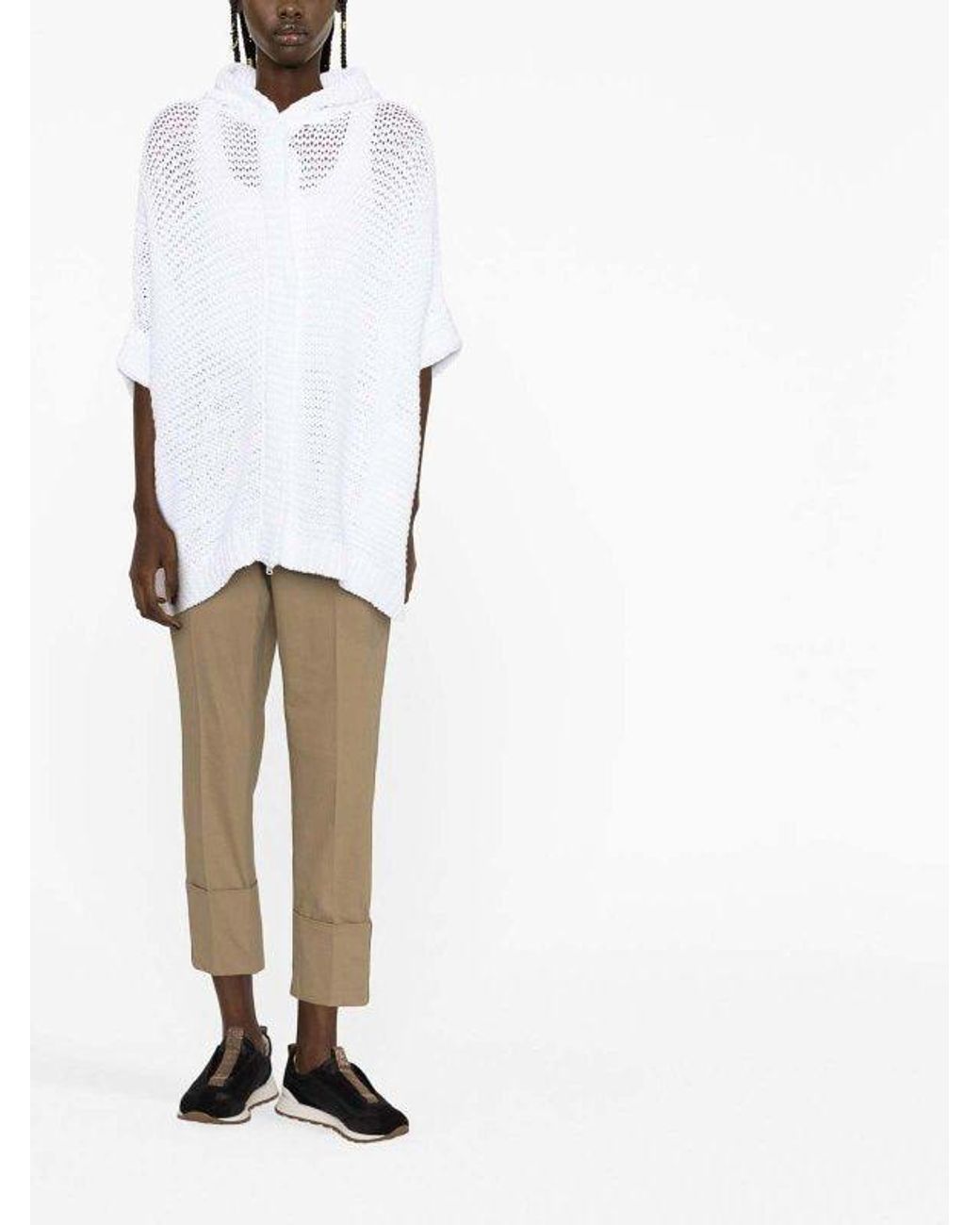 Brunello Cucinelli White Cotton Shell Jacket