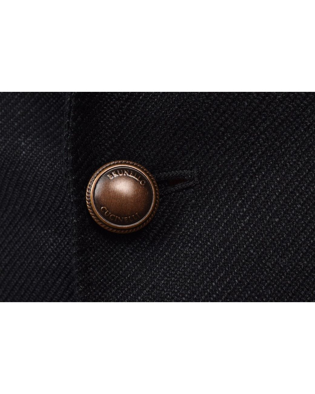 Brunello Cucinelli Black Wool Blend Tailored Blazer for men