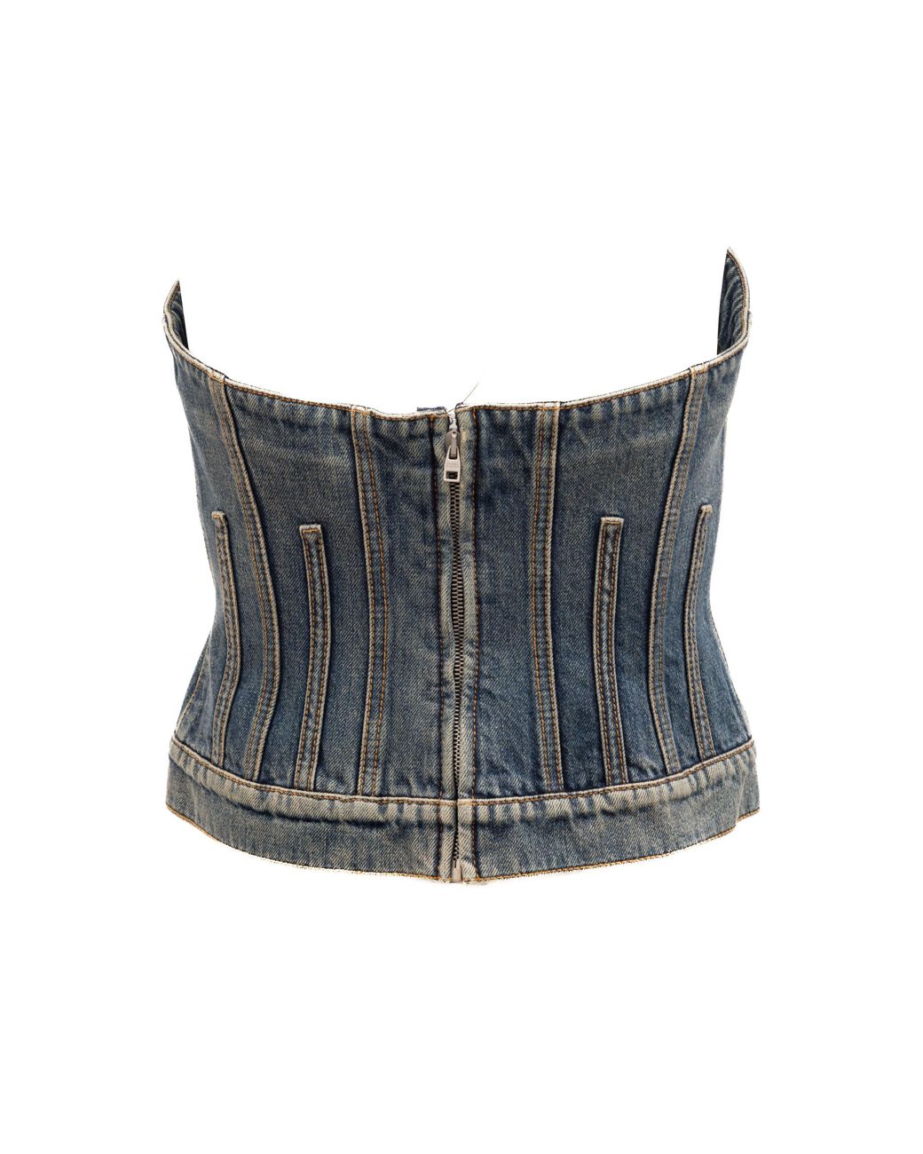 McQueen Blue Cotton Denim Top