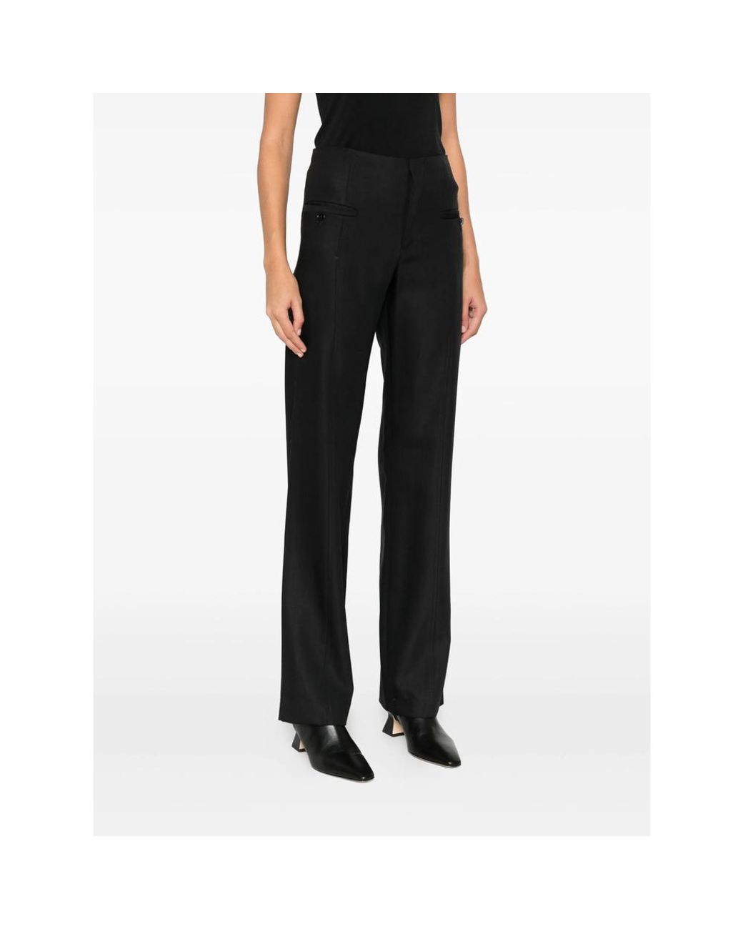 Loulou de Saison Black Welt-Pocket Trousers