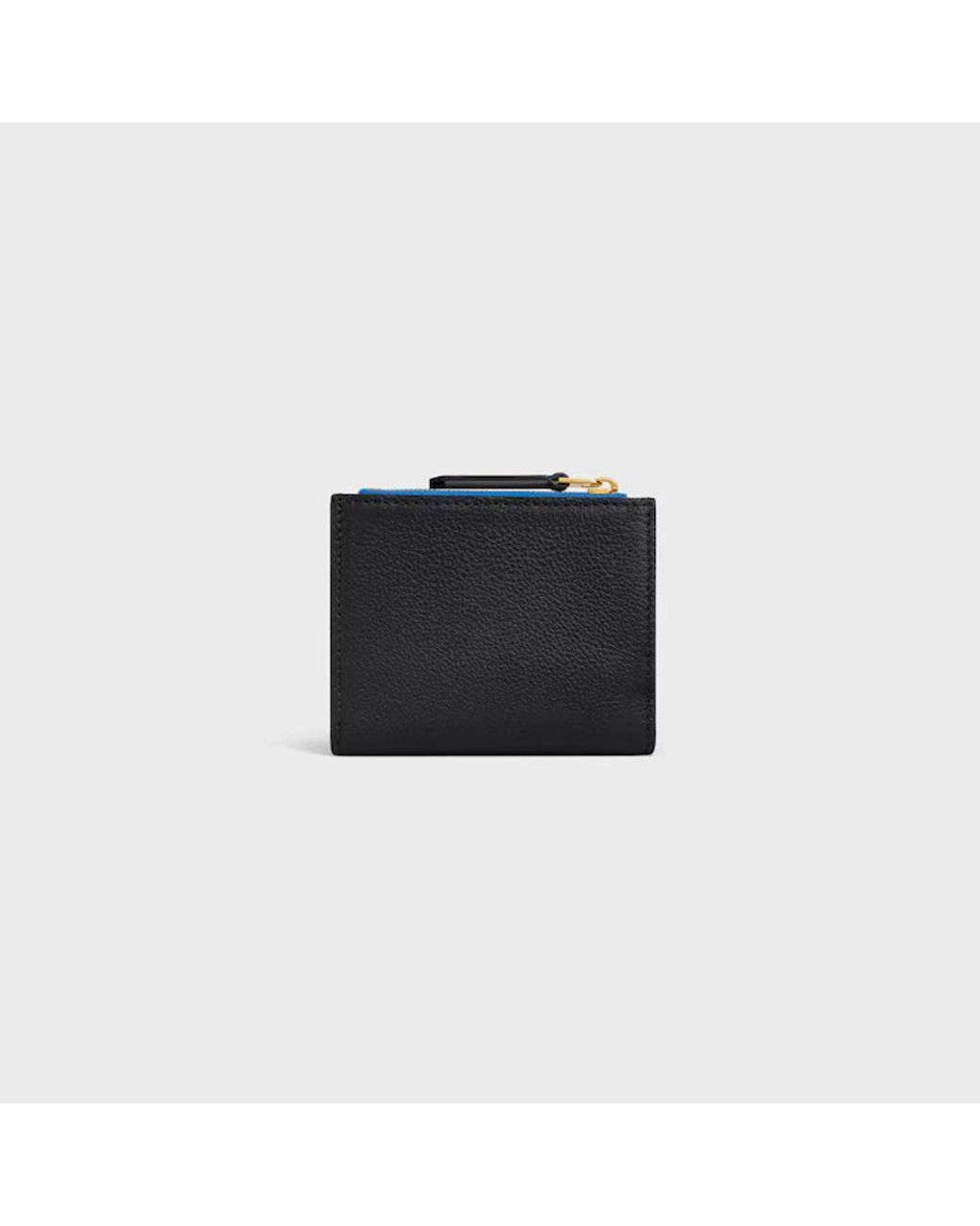 Céline Black Celine Grained Leather Logo Clutch